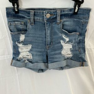 Aeropostale High Rise Midi Jean Shorts